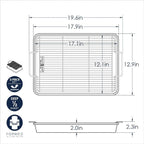 Nordic Ware Naturals Nonstick High-Sided Half Sheet Oven Crisp Baking Tray