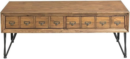Pemberly Row Transitional Tanner 3PC Occasional Table Set, Light Walnut Finish - Image 4