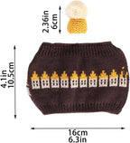 Tea Cozy Suitable for a 600ml,20oz Tea Pot,Teapot Warmer -100% Acrylic Fibers Filling,Two Piece (Brown House)