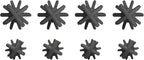Silicone Straw Brush 4 Pack - (2 Small, 2 Wide) - 10 Inch Reusable Straw Cleaner, Pipe Cleaner, Glass and Detailing Tool (Charcoal)
