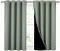 NICETOWN Greyish Green 100% Blackout Curtains 45 inches Long, 2 Thick Layers by NICETOWN