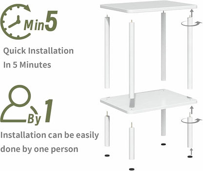 Apicizon 2 Tier End Table, Small Side Table - Image 4