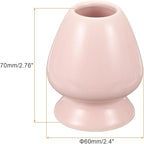 HARFINGTON Ceramic Chasen Stand 70mm Matcha Whisk Holder Teas Set Whisks Stand Traditional Matcha Tea Chasen Holder Tea Set Accessories for Tea Tasting, Pink
