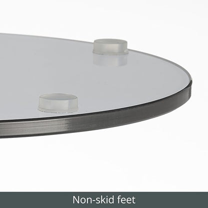 mDesign Glass Top Side/End Drink Table - Image 4