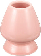HARFINGTON Ceramic Chasen Stand 70mm Matcha Whisk Holder Teas Set Whisks Stand Traditional Matcha Tea Chasen Holder Tea Set Accessories for Tea Tasting, Light Pink