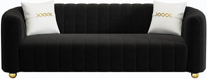 KEAI 83.46" Velvet Couch for Living Room Large Modern Sofa - Image 9