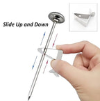 1 3/8 Inch Dial Milk Coffee Food Thermometer with Clip,Best Instant Read Thermometer for The Coffee Drinks,Chocolate Milk Foam,Meat Cooking