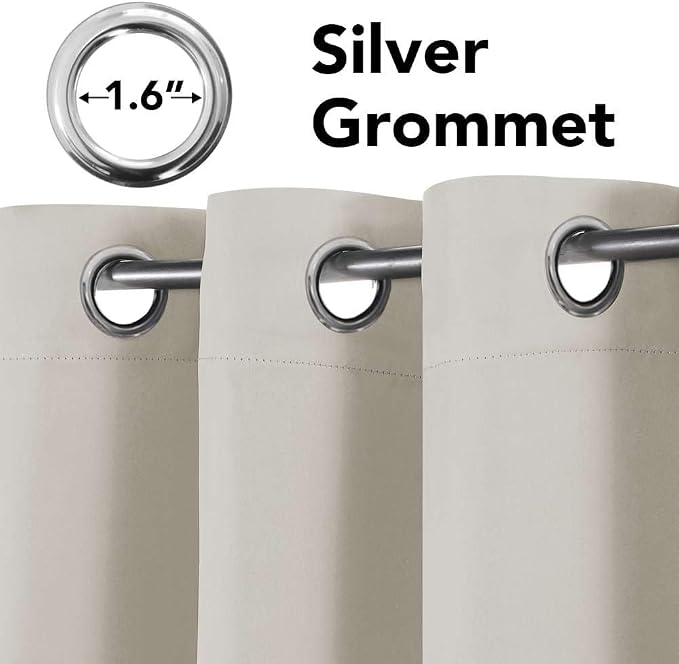 H.VERSAILTEX Solid Grommet Thermal Insulated Blackout Curtain Panels/Drapes - Image 4