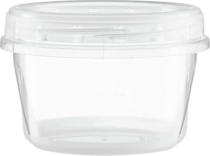(16 Ounce 20 Pack) Clear Twist cap ContainersWith Screw on Lids Twist Top Food Storage Freezer Containers
