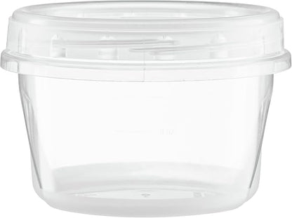 (16 Ounce 20 Pack) Clear Twist cap ContainersWith Screw on Lids Twist Top Food Storage Freezer Containers