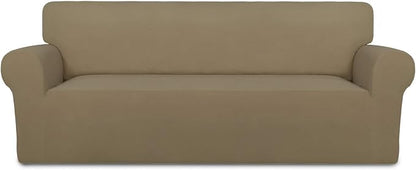 PureFit Stretch Couch Covers for Sofa Large Sofa Slipcovers Tan | 1-Piece Sofa by PureFit