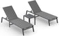 Ciokea Aluminum Foldable Lounge Chairs Set of 2 by CIOKEA
