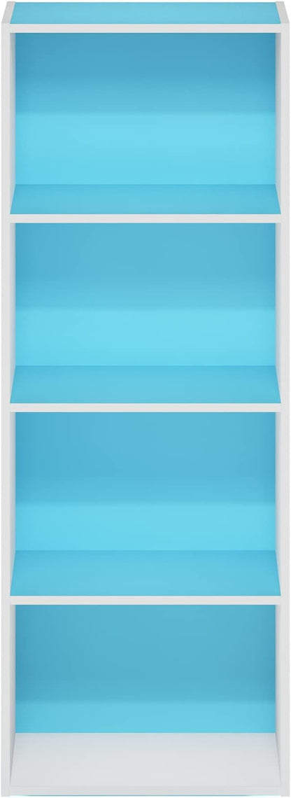 Furinno Luder Bookcase / Book / Storage, Light Blue/White - Image 5