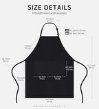 Syntus 12 Pack Bib Apron, Unisex Aprons Adjustable Waterdrop Resistant with 2 Pockets Cooking Kitchen Apron for Chef, BBQ Drawing Apron Bulk, Black