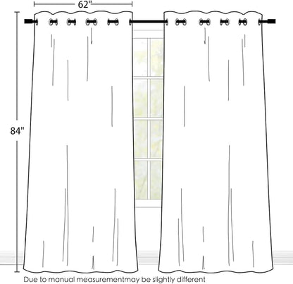 SimpleHome Natural 100% Blackout Curtains Room Darkening Living Room 84L | - Image 2