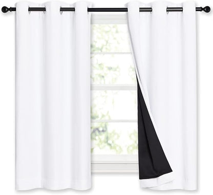 NICETOWN 100% Blackout Curtains 54 inches Long, Double-Deck Completely Blackout by NICETOWN