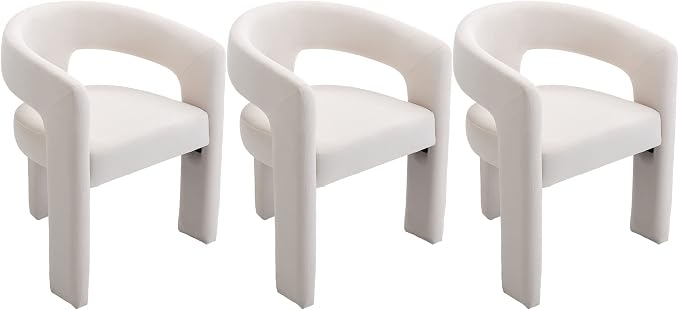 VESCASA Velvet Barrel Dining Chair by VESCASA