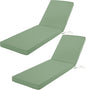 Outdoor Chaise Lounge Cushion Set of 2, Fadesafe Water-Repellent Lounge Deck by COMCAVER