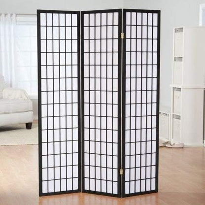 GTU Furniture Japanese Style 3 Panels Wood Shoji Room Divider Screen Oriental by GTUFurniture