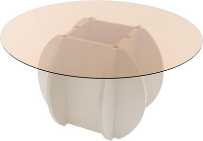 Round Glass Coffee Table for Living Room - Image 7