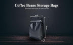 Premium Coffee Bags with Valve (100 pcs, 12 oz) Standing Coffee Beans Storage Bags, Reusable Heat Sealable Side Zipper Pouches, Eco-Friendly Packaging, Perfect for Home and Office - White