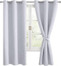 Room Darkening Curtains for Bedroom 2 Panels Greyish White, Energy Saving by Hiasan