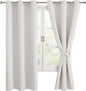 Blackout Curtains for Bedroom, 42 x 63 Inches Length Ivory 2 Panels | Thermal by Hiasan