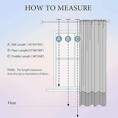 MIULEE 2 Panels Sheer Curtains for Living Room 54 X 108 Inches Ivory | Window - Image 6
