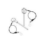 uxcell 1 Pcs Quick Release Pin, 6.3x64mm/1/4" x 2.52"(Dia. x L) Push-Button Ball Locking Pin 304 Stainless Steel Ring Handle Locking Pin with Wire for Audio Bimini Top Marine, Silver