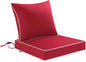 MIULEE Red Outdoor Seat Cushion 24x24 Inch Waterproof & 3 Year Fade Resistant by MIULEE