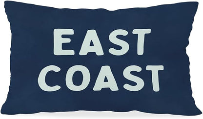Coastal Throw Pillow Cover 12x20, Trendy Retro Dorm by Unknown