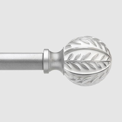 QDWIS Silver Curtain Rods for Windows 48 to 84 inch, Rustic Decorative Drapery by Unknown
