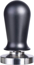 53mm Calibrated Espresso Tamper, Calibrated Coffee Tamper with Spring Loaded Anodized Aluminum Handle Stainless Steel Flat Base, Professional Espresso Hand Tamper