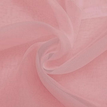 SpaceDresser Sheer Voile Window Treatment Rod Pocket Curtain Panels - Image 8