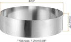 HARFINGTON Round Cake Ring 10 x 2.75 Inch Seamless Stainless Steel Pastry Mousse Dessert Ring Mirror Coating for Baking Cooking Making Tool