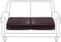 Fuloon PU Leather blend Couch Cushion Slipcover, Waterproof Stretch Covers by Fuloon