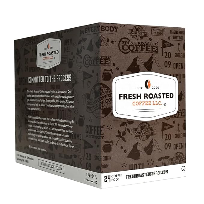 Fresh Roasted Coffee, Panama Boquete, Medium Roast, 72 Pods for K Cup Brewers