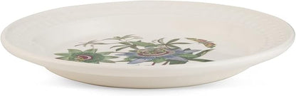 Portmeirion Botanic Garden Harmony 10.5" Dinner Plate, Papilio Amber & Blue Passion Flower - Earthenware Dish for Tableware & Picnic - Dishwasher & Microwave Safe, Floral Spring Dinnerware