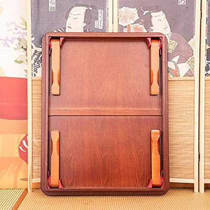 Multifunctional Square Folding Coffee Table, Hand-Painted Wooden Korean Style - Image 2