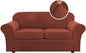 H.VERSAILTEX Real Velvet Plush 3 Piece Stretch Sofa Covers Couch Covers by HVERSAILTEX