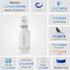 Coldest Insulated Water Bottle with Straw Lid - Stainless Steel Metal Insulated Bottle for Men & Women (Stardust Glitter, 40 oz)