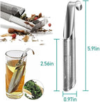 Stainless Steel Tea Diffuser, 2025 New Tea Artifact Creative Pipe Tea Infuser Mesh Strainer with Hanging Hook Handle, Universal Fine Holes Tea Interval Diffuser for Loose Tea Leaf Coffee Etc (2)