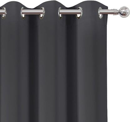Dark Grey Blackout Curtains 34 x 63 Inch Length/Set of 2 Curtain Panels/Thermal - Image 6
