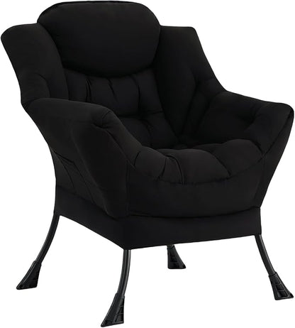 Lazy Chair, Modern Soft Reading Chair Accent Contemporary Sofa Chair by SESHINELL