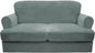 CUCRAF T Cushion Sofa Cover 3 Piece Loveseat Slipcovers, Soft Thick Velvet by CUCRAF