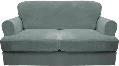 CUCRAF Cushion Sofa Cover 3 Piece Slipcovers, Soft Thick Velvet Couch Cover by CUCRAF