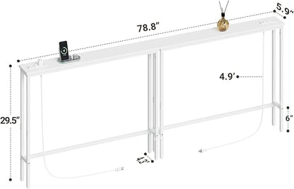 ELYKEN 2 Pack 5.9" Narrow Console Sofa Table - Image 3