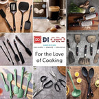 DI ORO Silicone Spatula Set - Rubber Kitchen Spatulas for Baking, Cooking, & Mixing - 600°F Heat-Resistant & BPA Free Silicone Scraper Spatulas for Nonstick Cookware - Dishwasher Safe (5pc, Sage)