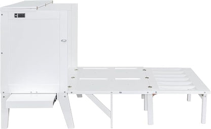 Harper & Bright Designs Full Size Murphy Bed, Full Murphy Cabinet Bed - Image 9