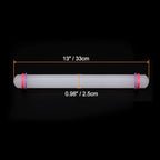 HARFINGTON 2pcs Fondant Rolling Pin 13 Inch x 0.98 Inch Adjustable Guide Rings Non-Stick PP Plastic Fondant Roller Dough Roller Kitchen Decorating Tools for Cookie Pastry Pizza Clay